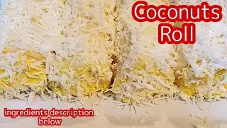 try this coconuts roll guys. no cooking, no bake & oven. nakaka adik. simple n & yummy
