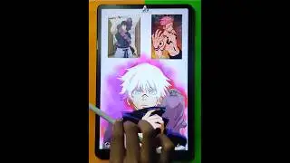 😍💜 Who Is Strongest? JJK Face Mixing Digital Art #anime #art #shorts #digitalart #jjk #gojo