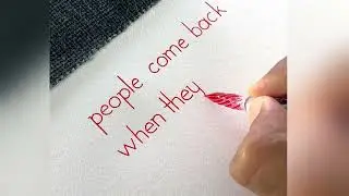 Writing a Beautiful Quote with a Glass Pen | Monoline Calligraphy Art