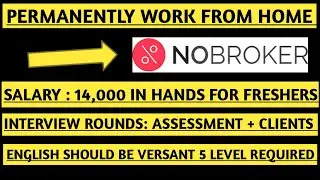 Permanently Work From Home|| Jobs in Nobroker || Sales Support Executive|| Remote Jobs 