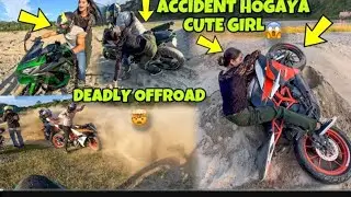SUPERBIKE CRASHED ON OFF-ROADING DEADLY OFFROAD | | Cute Girl CRASHED Preparation for Ladakh Ride
