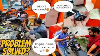FINALLY ENGINE NOISE ISSUE SOLVE HOGYA APNI DUKE 390 BS6 2023 KA😭 | CHAIN TENSIONER PROBLEM!!😡