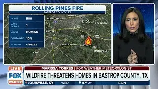 Wildfire Threatens Homes In Bastrop County, Texas