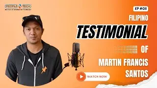Testimonial by Martin Francis Santos Filipino 🇵🇭 | PeopleNTech Institute Of Information Technology