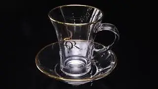 Traditional Tea Glass with Handle, Elegant Glass Tea Cup with Saucer Wholesale