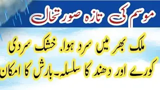 Cold Weather Updates Next Week of December #Fog #Forest #Rain alert in Pakistan Winter duration