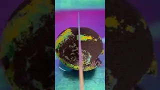 Satisfying Slice Kinetic Sand Glitter Reveal Relaxing ASMR #shorts #kineticcalm