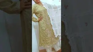 Pakistani Hand Work Kurti Pant Designer Dupatta #kurti #trending #shorts #youtubeshorts #viral
