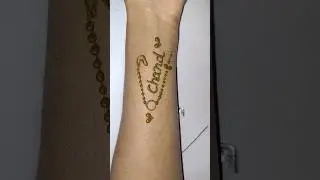 name letter mehndi design ❤️Chand❤️#shorts #shortsfeed #mehndi #tattoo #shortvideo#vairal #creative