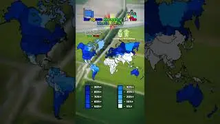 European Ancestry In The World (In %) #shorts #map #world #european