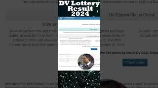 DV Lottery 2026 Result Date Final #shorts