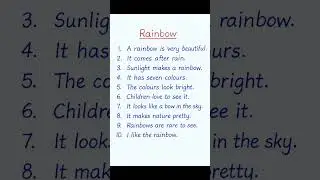 10 Lines Essay on Rainbow | Short Essay in English #shorts