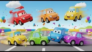 Six Little Toy Cars Zoom Zoom Zoom | Nursery Rhymes for Kids & Baby Songs