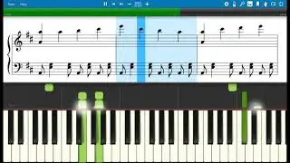 La vita è bella (N. Piovani) 2 hands - Piano Tutorial, Sheet Music (Synthesia)
