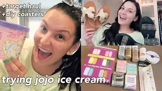 Trying Jojo Siwa Ice Cream + Target Haul + DIY Marble Coasters - Quarantine Content | Jessica Duke