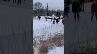 Ice Skating Loop Waterdown Ontario. Fun for Everyone! #canada #familytime #winter #activity #skating