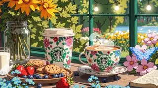 Butterfly Breeze 🌼 Starbucks Lofi by the Window ~ Calm Lofi Beats for Reading & Daydreaming