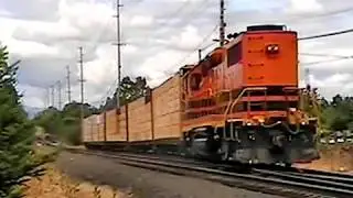 Portland and Western GP39-2 #2304 notches up the throttle Beaverton, Oregon 2005