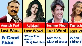 😱 Shocking Last Word Of Famous Indian Actors Before Death