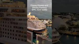 ⚓️Disney Cruise Ships just had a HORN BATTLE 😳🎺#disneycruise #disney #viralshorts #shorts #cruise
