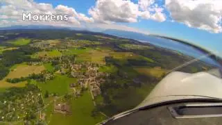 Atterrissage &agrave; Lausanne depuis Echallens - Landing LSGL runway 18