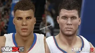 NBA 2K15 vs NBA Live 15 LOS ANGELES Clippers Face Comparison