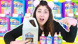 ELMERS CLEAR COLORED GLUE VS ELMERS CLEAR GLUE | Slimeatory #340