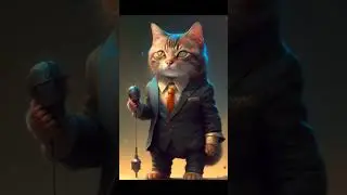 How AI see a space cat #ai #art #animation #cat