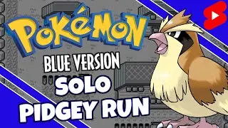 WE HAVE 5/8 BADGES! | Solo Pidgey Run! | Pokemon Blue | #shorts