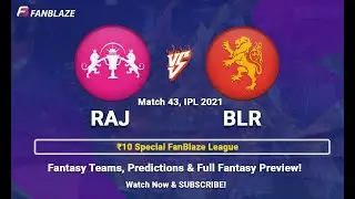SPECIAL LEAGUE CODE- Rajasthan vs Bangalore- IPL2021 Match 43- RR vs RCB- Fantasy Preview