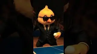 The Suited Chick Plays Ping Pong Like a Pro! 🕶️🏓🔥 #ChickPower #PingPongLegend