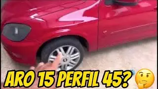 Celta com rodas aro 15 com pneus 185/45 r15