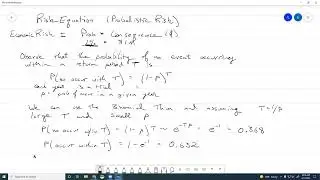 Prob and Stats - Recurrence Interval and Risk Equation
