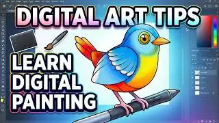 Cartoon Bird Drawing on Pen Computer 🎨✨ | Digital Art