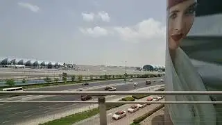 Dubai Al Rashidiya Centrepoint Metro Stn to Mall of the Emirates scenic train ride