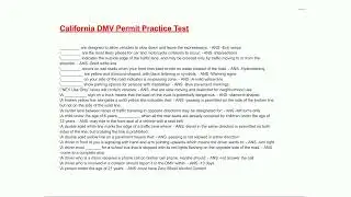California DMV Permit Practice Test Exam 20252026 Questions With Completed  Verified Solutions6