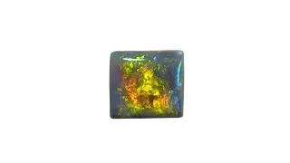 Almost Square Lightning Ridge Black Opal Stone Unset - 8613 | FlashOpal