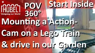Lego Train in Garden (Start from Inside) POV 360&deg; View