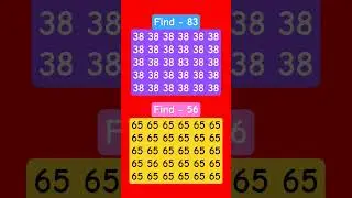 Find The Number - 01| Find Odd Number|Eye Test|#shorts #vairalvideo #trending #jillur #find #numbers