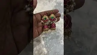 92.5 pure silver Kemp jhumka