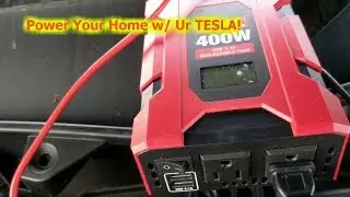 Survive A Power Outage By Using Electricity From Your Tesla For Your Home / Appliances :)