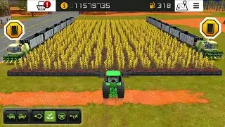 Fs 18 Harvest Corn With Multiplayer ! Farming Simulator 18 Long Trolly Chain | Timelapse #fs18