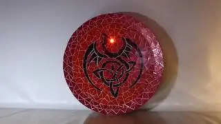 Celtic dragon glass mosaic work