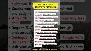 B12 Deficiency Destroys Your Legs After 50 (Shocking Senior Health Warning)
