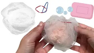 Super Easy! Soap Foaming Net / How to make a mesh soap pouch for soap scraps / DIY Soap saver bag