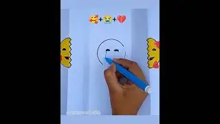 Emoji 🥰+😭+💔mix creative art #shorts #art #viral💓