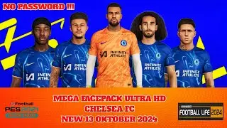New Update Mega Facepack Ultra HD Chelsea FC Season 2024 - 2025, PES 21 & Football Life 24