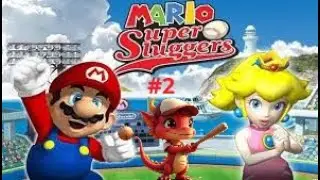 Let's play Mario Super Sluggers #2 : Bowser Jr a fait des dégâts dans l'arène de Peach.