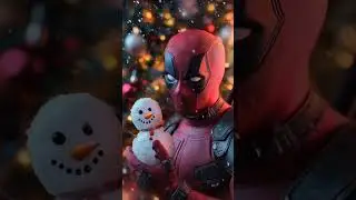 Дэдпул и снеговик #ai #нейросети #cute #топ #юмор #доход #ии #disney