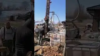 скважина , артезианская вода, буровая  5 июля  2025 г. #well #drilling #dirty work July 5, 2025